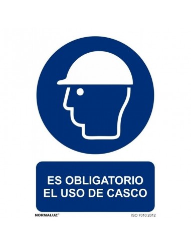 Señal Obligatorio Uso de Casco PVC 0.7 mm